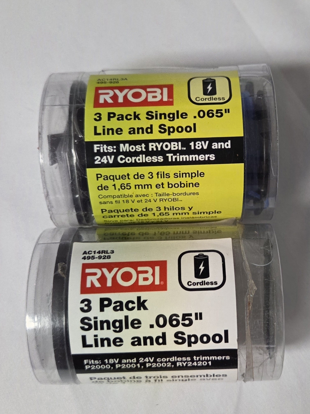 Ryobi 3 Pack .065" Line and Spool for 18V & 24V Cordless Trimmers